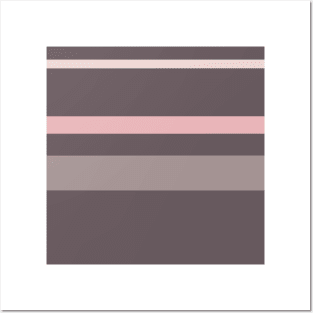 A fabulous compound of Wenge, Spanish Gray, Pale Pink and Pale Chestnut stripes. Posters and Art